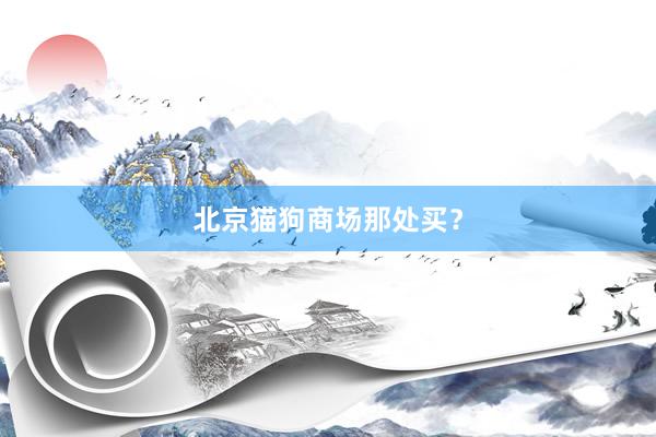 北京猫狗商场那处买？